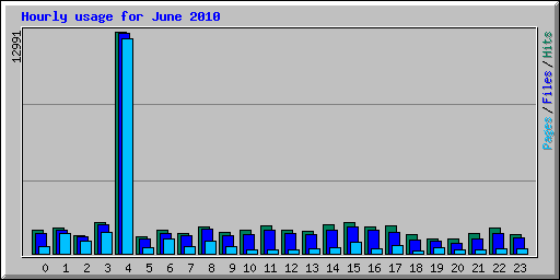 Hourly usage for June 2010