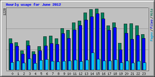 Hourly usage for June 2012