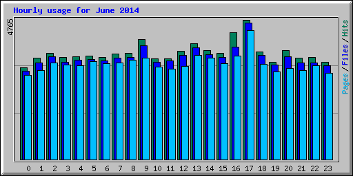 Hourly usage for June 2014