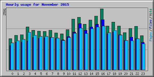 Hourly usage for November 2015