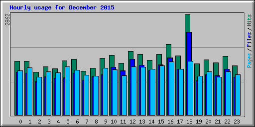 Hourly usage for December 2015