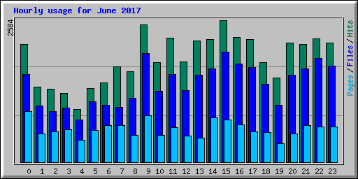 Hourly usage for June 2017